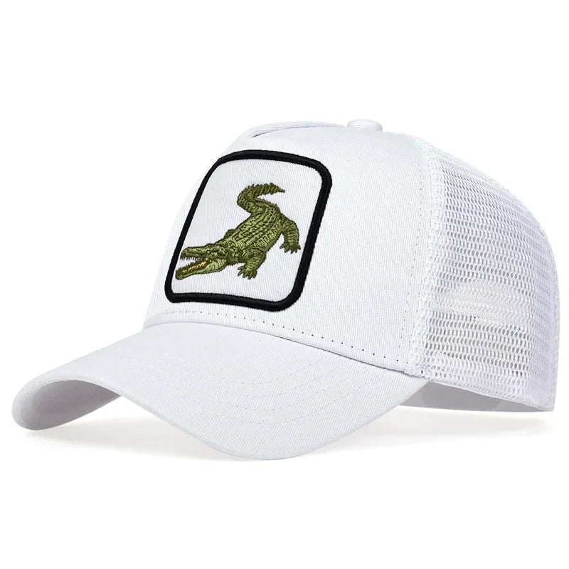 Unisex Crocodile Embroidery Baseball Net Caps