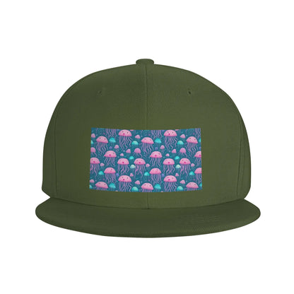 Elegant Jellyfish Marine Life Snapback Cap