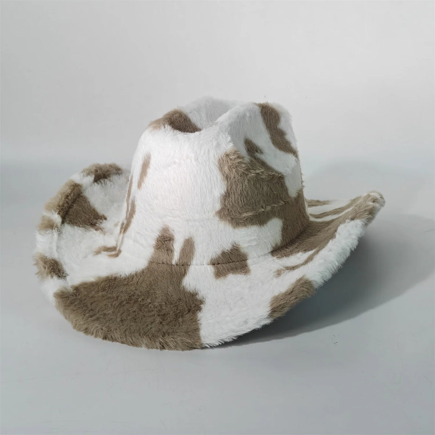 Winter Rabbit Fur Western Cowboy Fedora Hat