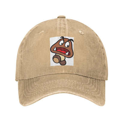 Cartoon Game Goomba Face Adjustable Baseball Cap