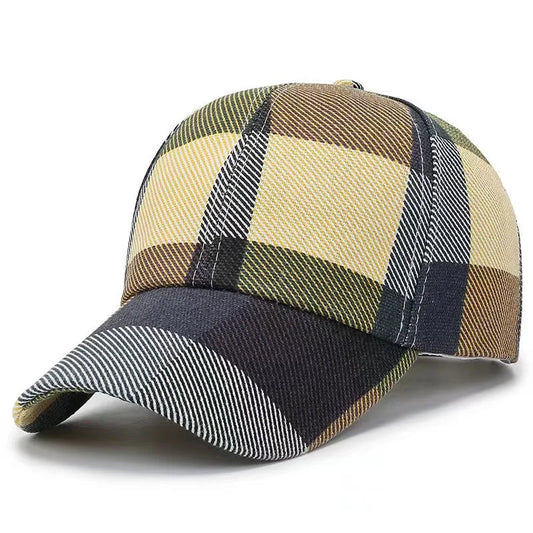 Cotton Colorful Grid Design Vintage Dad