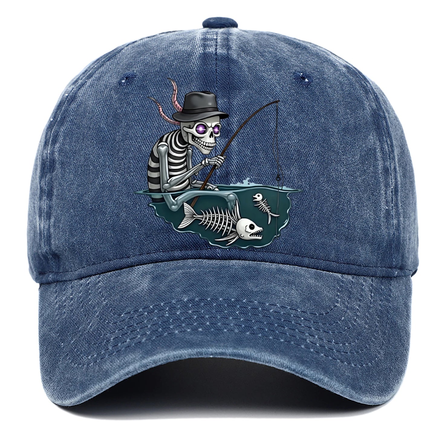 Skull Print Baseball Cap