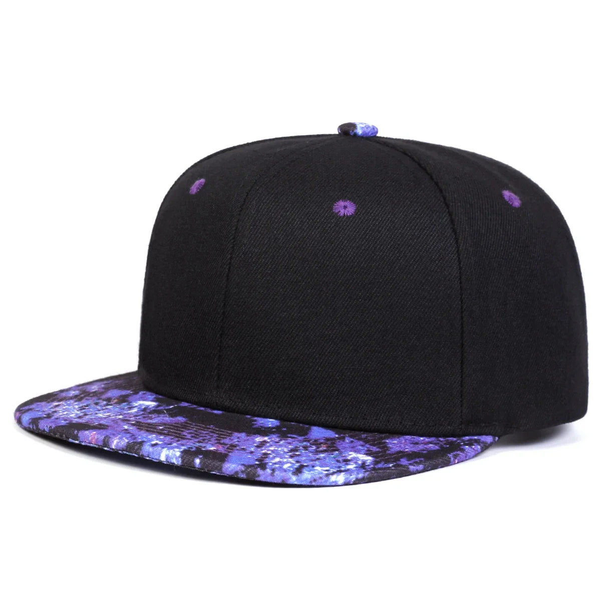 Unisex Purple Starry Sky Printing Baseball Caps