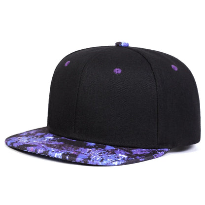 Unisex Purple Starry Sky Printing Baseball Caps