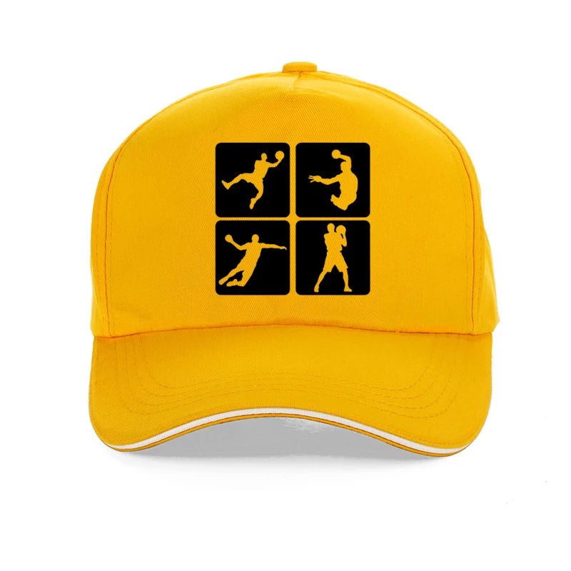 Handball Print Hip Hop Adjustable Baseball Cap