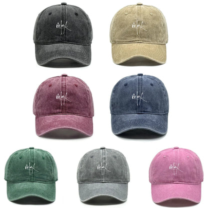 Relax Print Mesh Adjustable Outdoor Baseball Cap