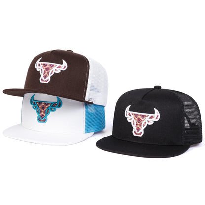 Ox Head Embroidery Hip Hop Snapback Cap