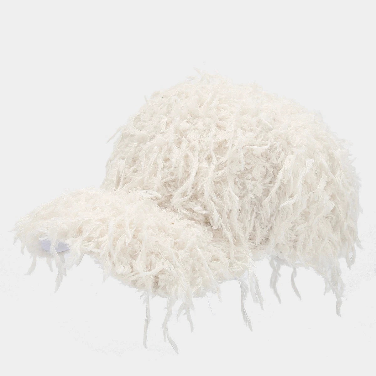 M Label Lamb Wool Baseball Cap