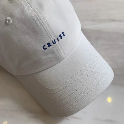 Solid Color Letter Embroidery Cotton Baseball Cap