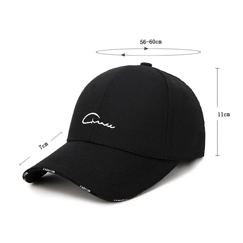 Black White Leisure Travel Sun Protection Cap