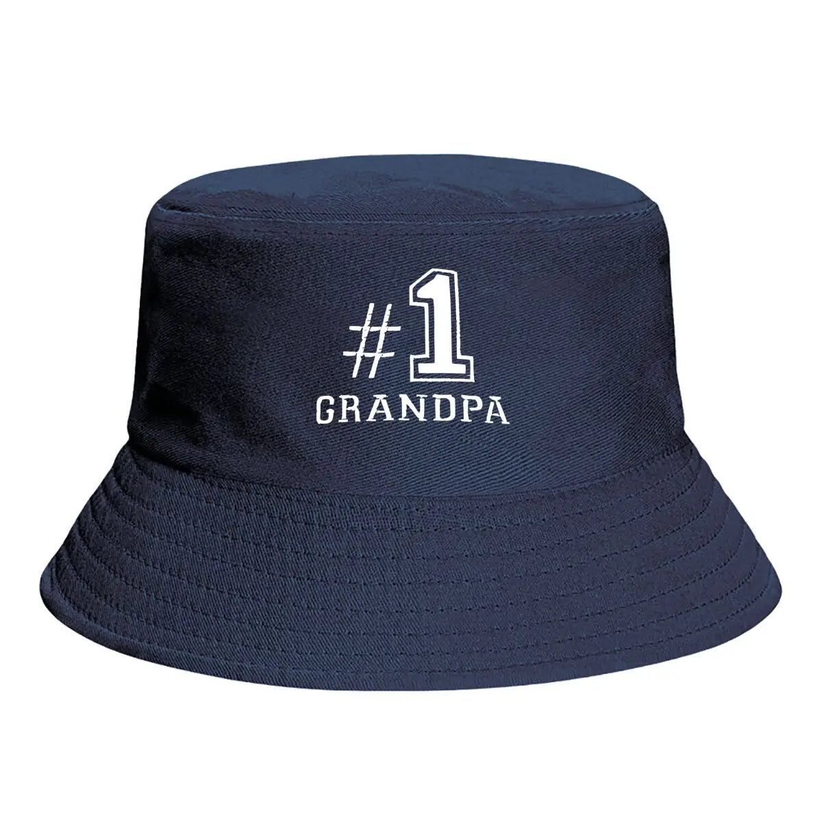 Number One Grandpa Text Winter Style Bucket Hat