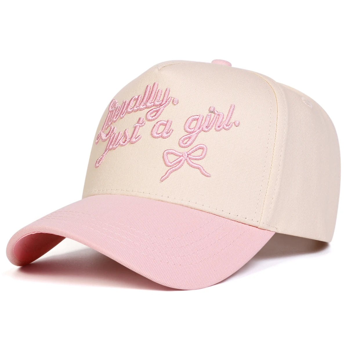Unisex LITERALLY JUST A GIRL Embroidery Baseball Caps