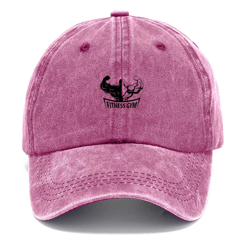 Bodybuilding Vintage Washed Cotton Gym Workout Baseball Cap