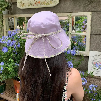 Floral Print Reversible Sun Protection Bucket Hat