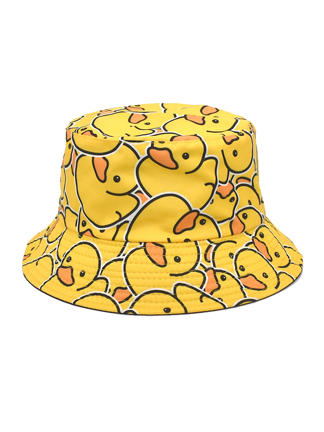 Reversible Cartoon Print Duck Bucket Hat Unisex