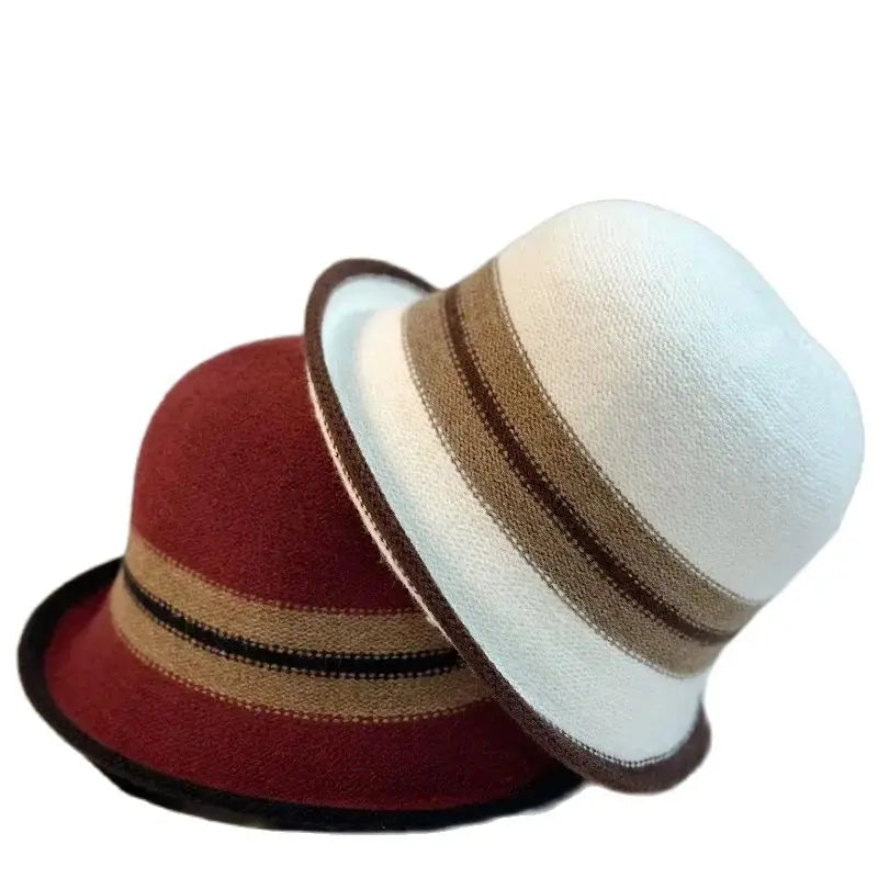 French Color Matching Retro Thermal Bucket Hat