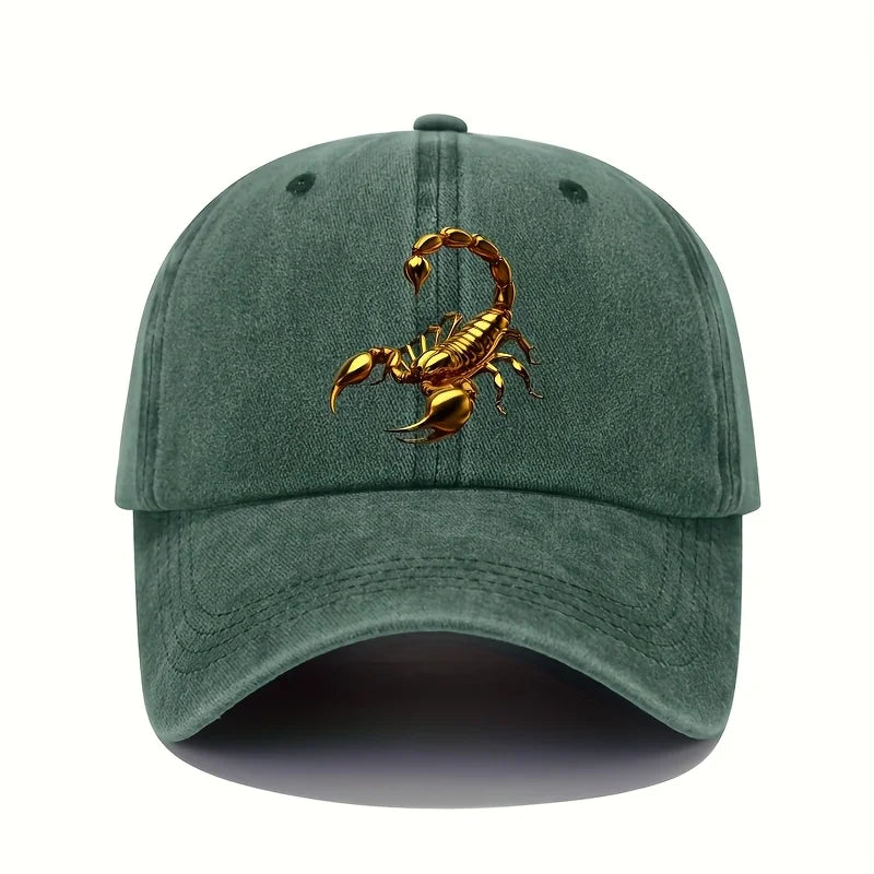 Golden Scorpion Printed Adjustable Baseball Cap