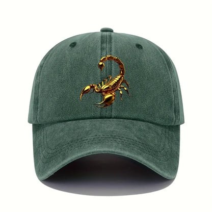 Golden Scorpion Printed Adjustable Baseball Cap