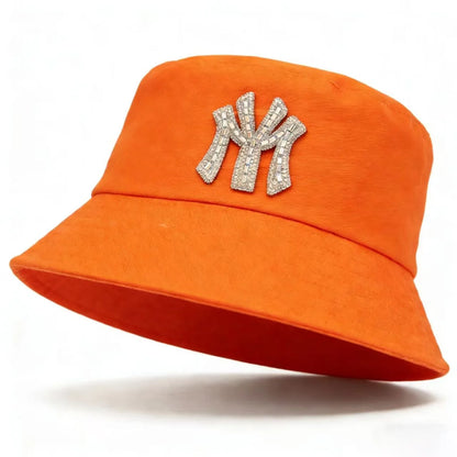 Luxury Cotton Diamond Solid Color Bucket Hat