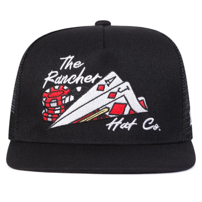 Unisex Poker Embroidery Hip-hop Net Hats