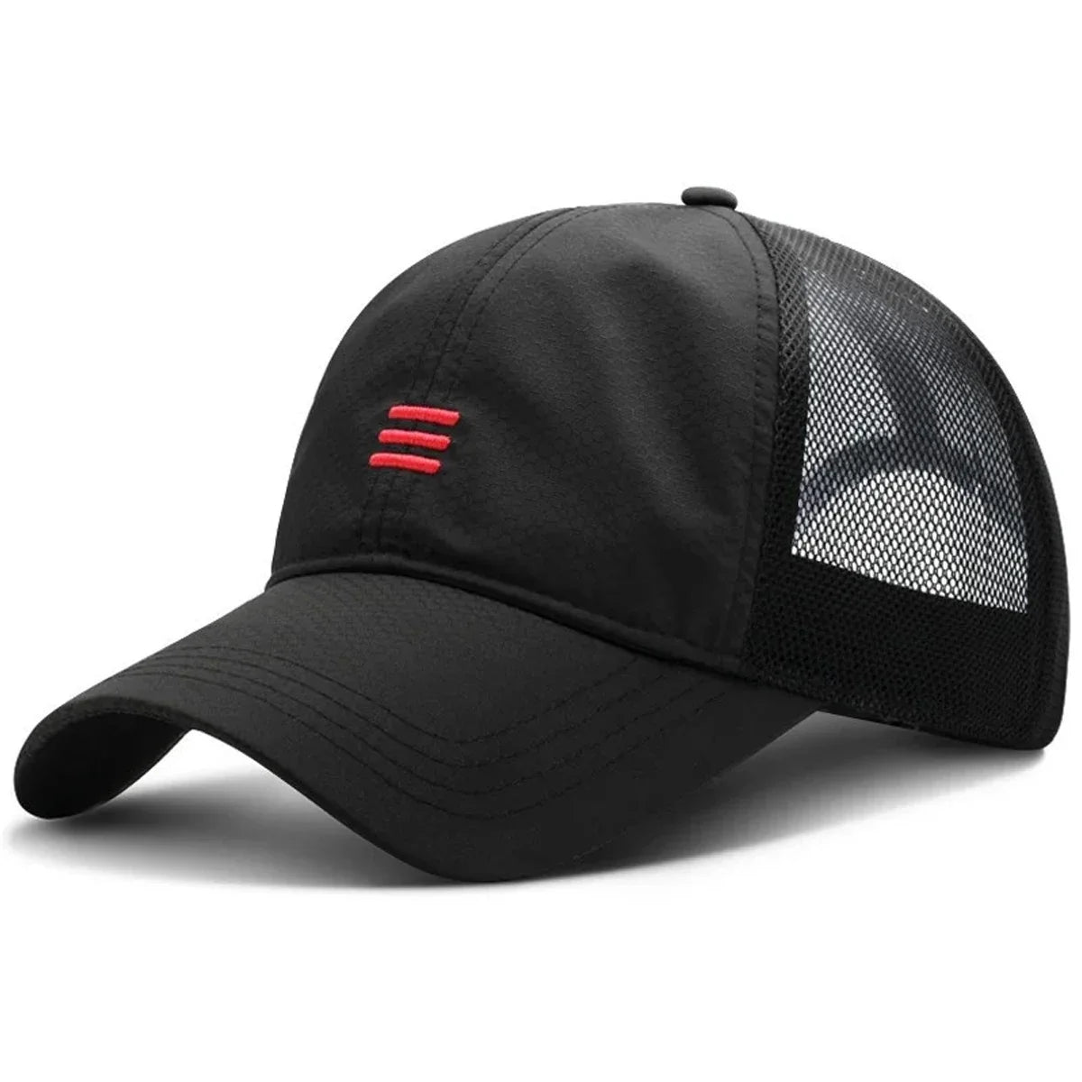 Unisex Three Horizontal Embroidered Quick Drying Baseball Caps