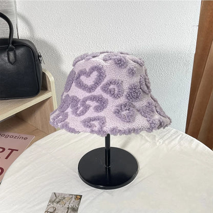 Lambskin Love Jacquard Warm Bucket Hat