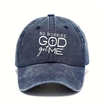 God Got Me Christian Distressed Washed Baseball Cap