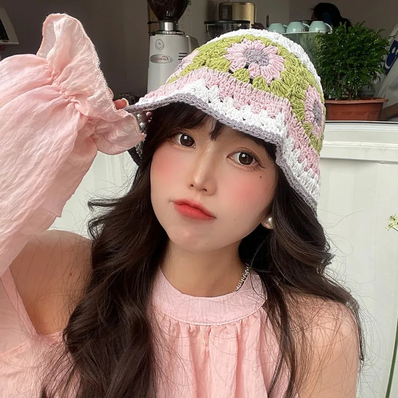 Japanese Handmade Knitted Sweet Fisherman Bucket Hat