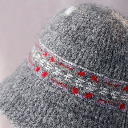 Vintage Wool Foldable Winter Bucket Hat