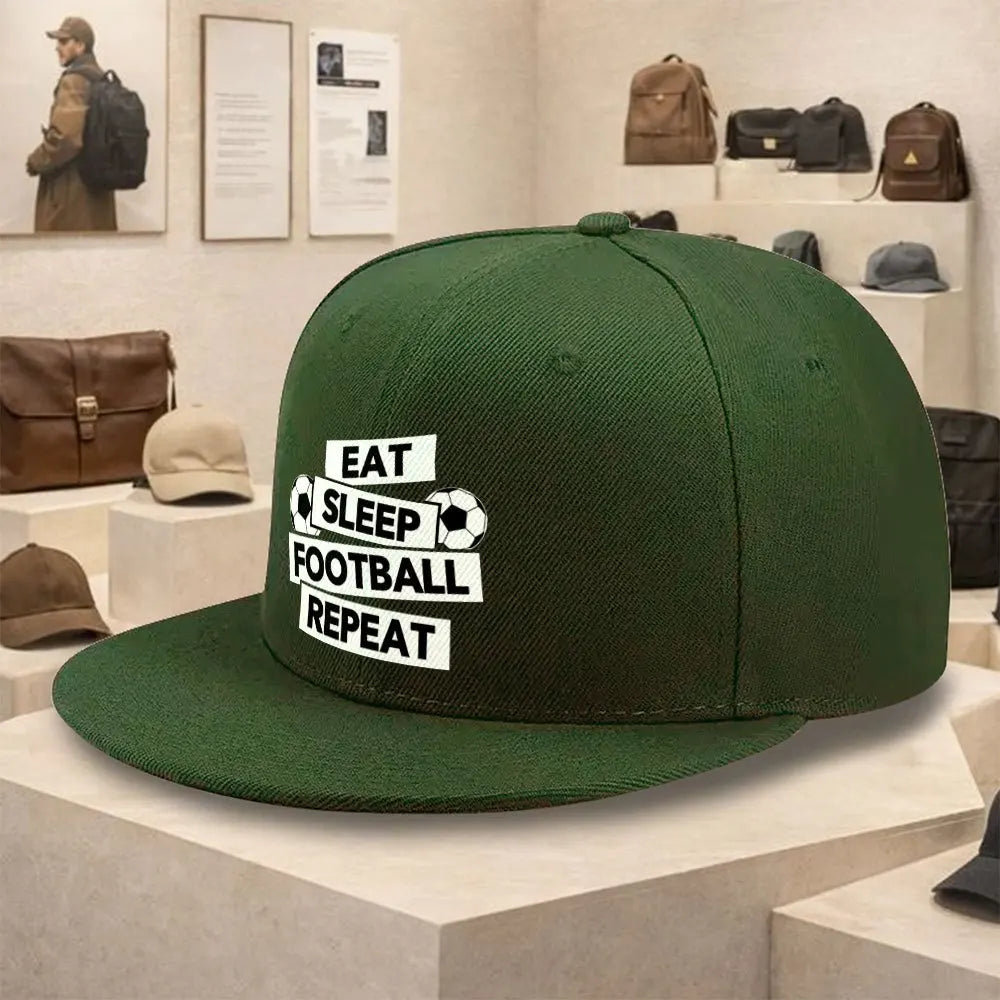 Eat Sleep Football Repeat Streetwear Snapback Cap