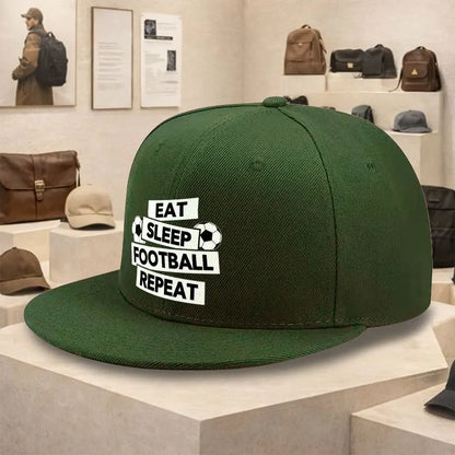 Eat Sleep Football Repeat Streetwear Snapback Cap