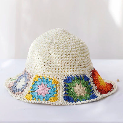 Straw Flower UV Protection Bucket Hat