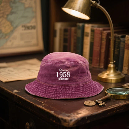 Vintage Washed Cotton Fisherman Bucket Cap