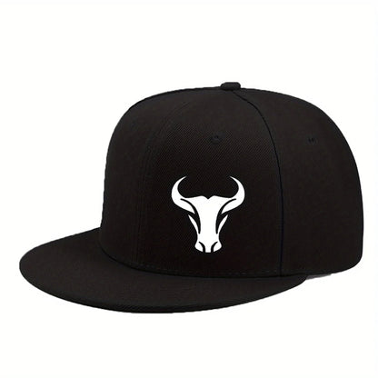 Bull Pattern Adjustable All Season Snapback Cap
