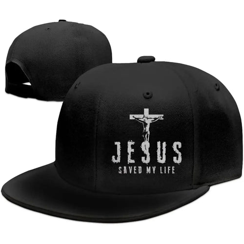 Jesus Saved My Life Cross Snapback Cap