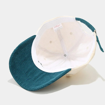 WONDER Corduroy Embroidered Winter Baseball Cap