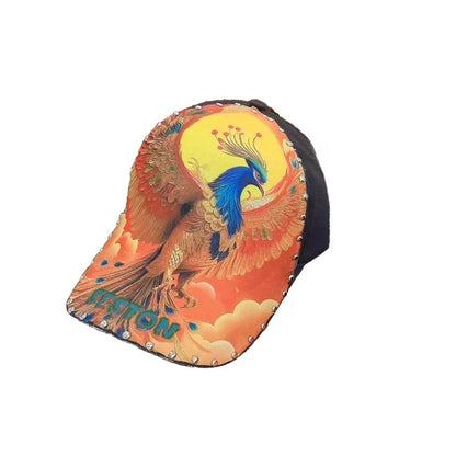 Animal Print Cotton Wide Brim Baseball Hat