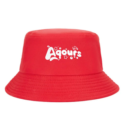 Aqours Pastel Pop Group Text Bucket Hat