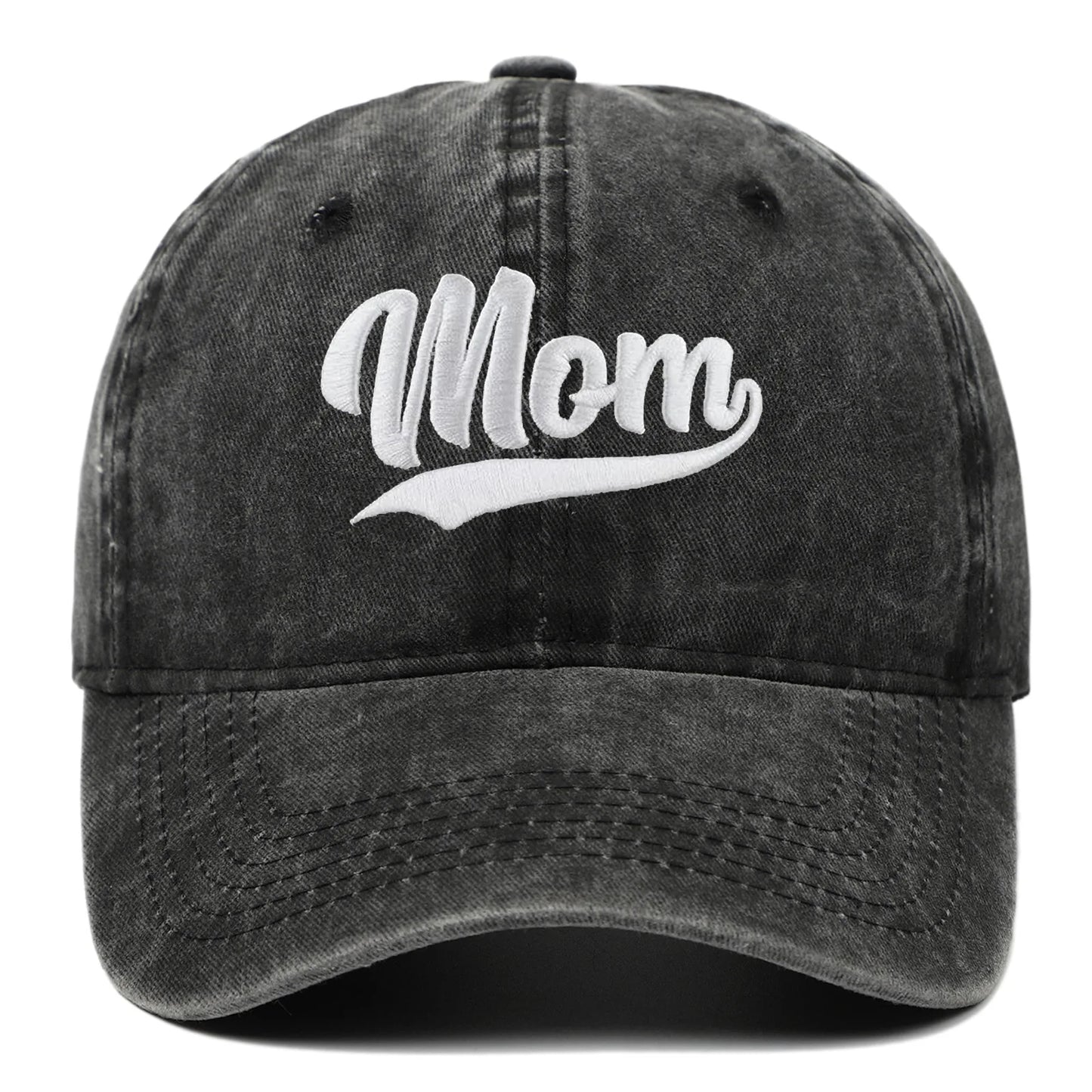 DAD MOM Embroidered Retro Washed Baseball Cap