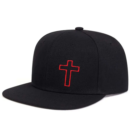Unisex Cross Embroidery Hip-hop Hats