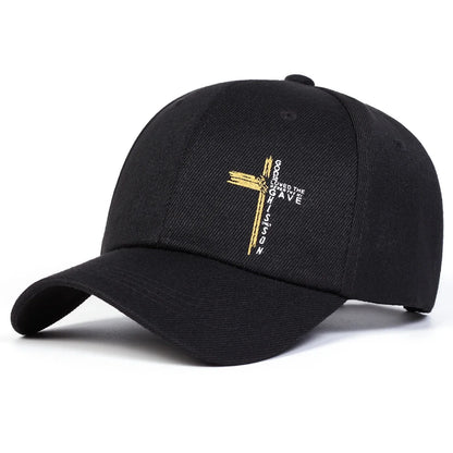 Unisex Letter Cross Printing Baseball Caps