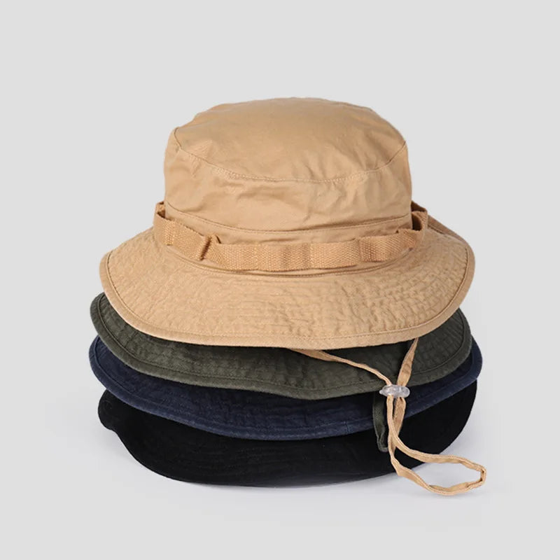 Adult Outdoor Washed Cotton Reversible Bucket Hat