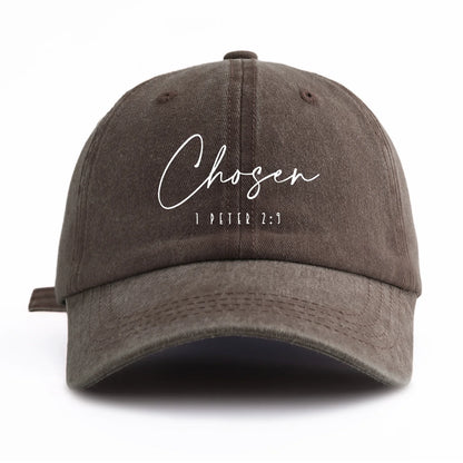 CHOSEN Print Minimalist Retro Washed Baseball Cap
