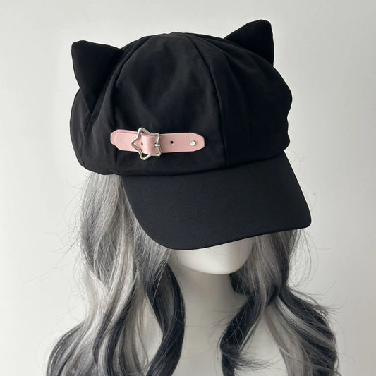 Cute Cat Ear Y2K Otaku Baseball Cap