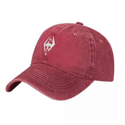 Skyrim Symbol Blue White Fashion Baseball Cap