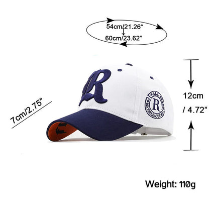 Summer Fishing Embroidered Letter Sun Baseball Cap