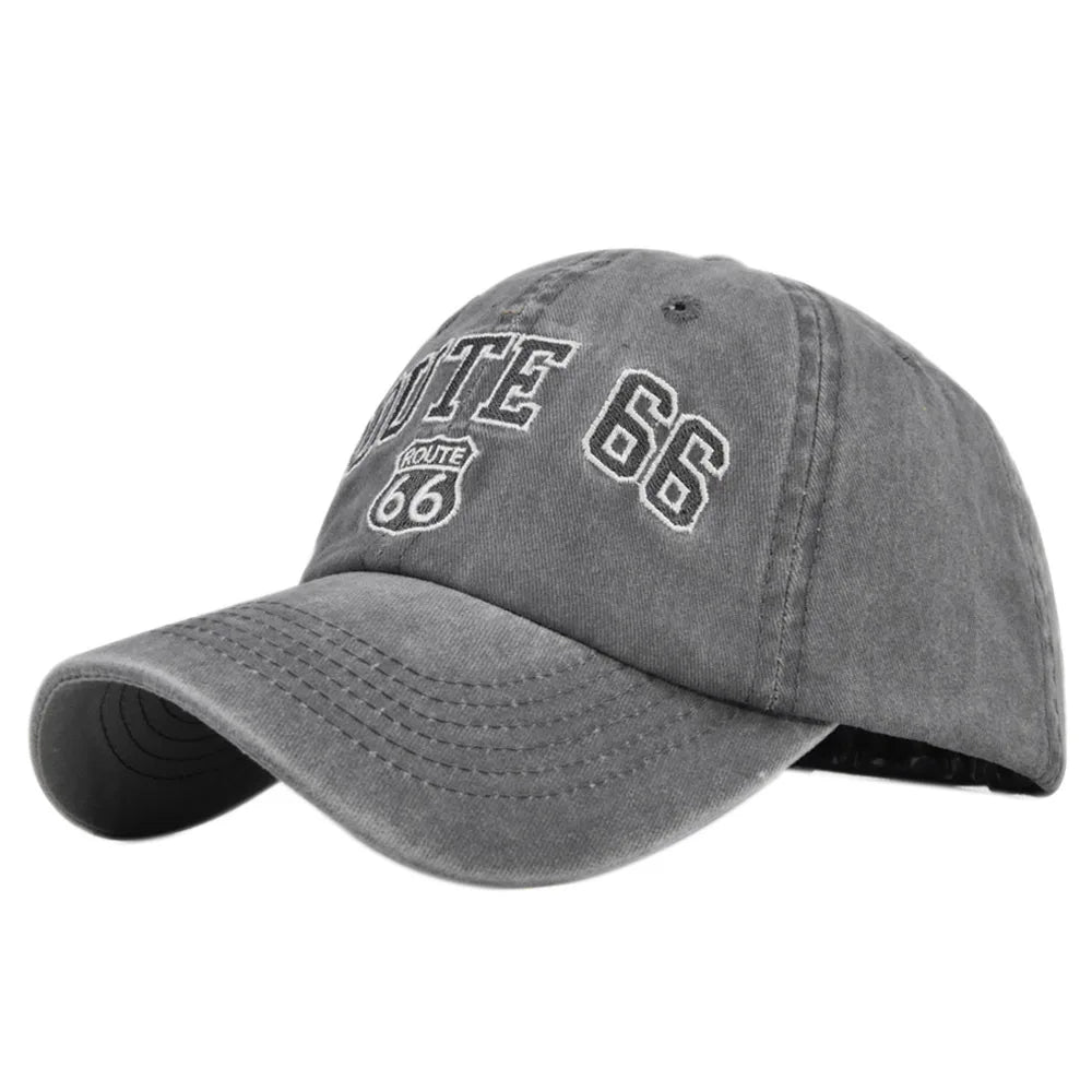 Route 66 Embroidered Baseball Cap