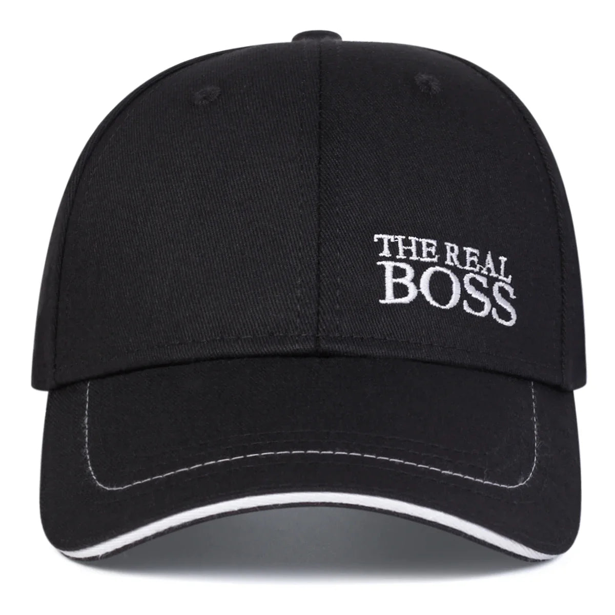 Unisex THE REAL BOSS Letter Embroidery Baseball Caps