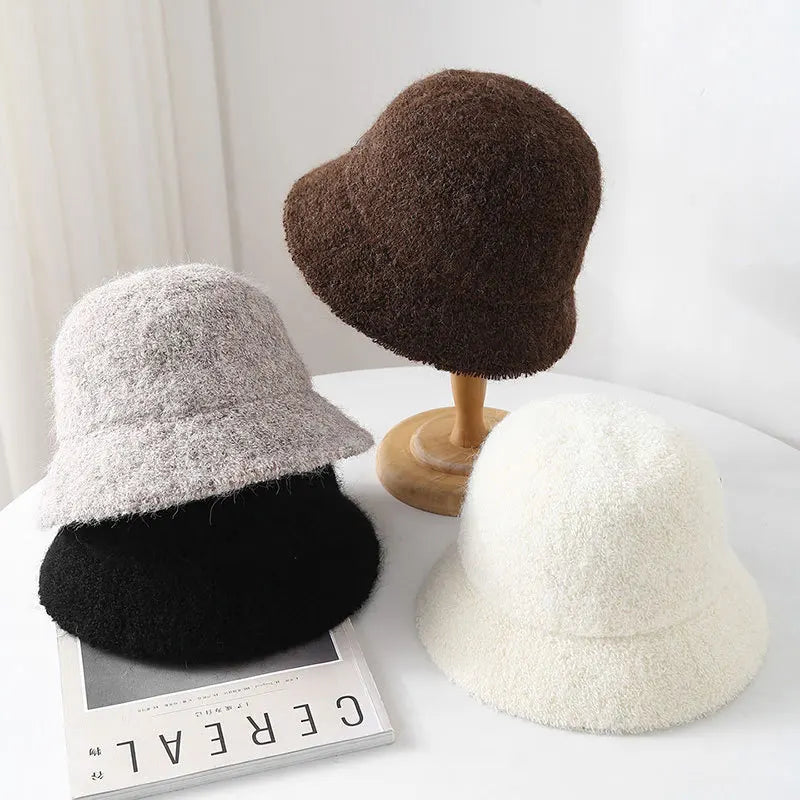 Knitted Windproof Winter Bucket Hat