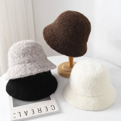 Knitted Windproof Winter Bucket Hat